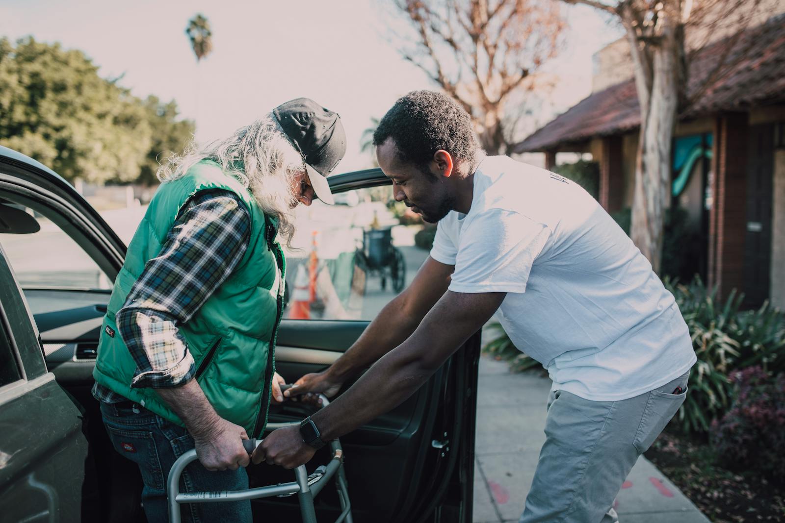 Community members volunteering together